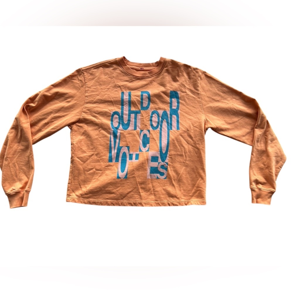 Outdoor Voices Crewneck Long Sleeve Lightweight Sweatshirt / Tee Cropped